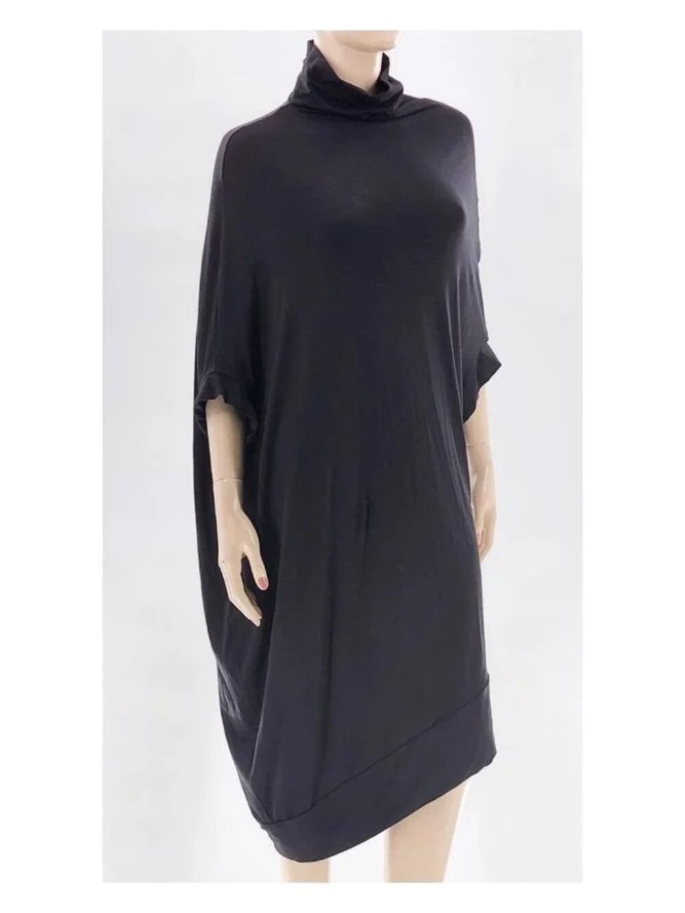 Marcella NYC Asymmetric Hem Turtleneck dress